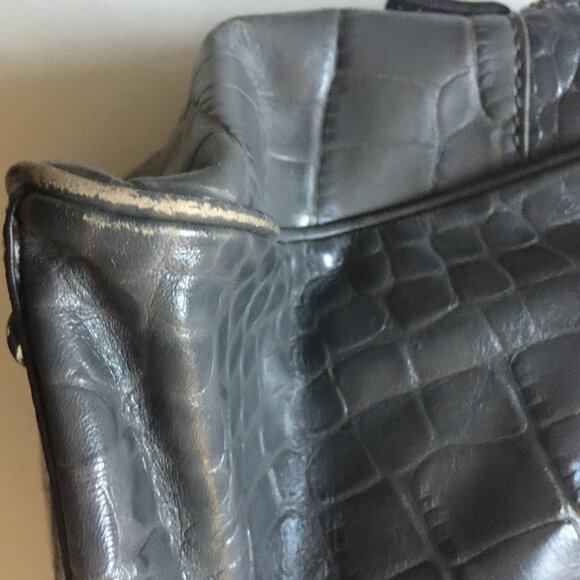 MICHAEL KORS GREY CROCODILE SATCHEL - Picture 5 of 7